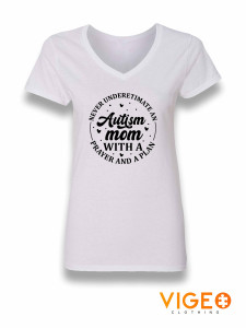 'Autism Mom With a Prayer and a Plan' Women's Shirt